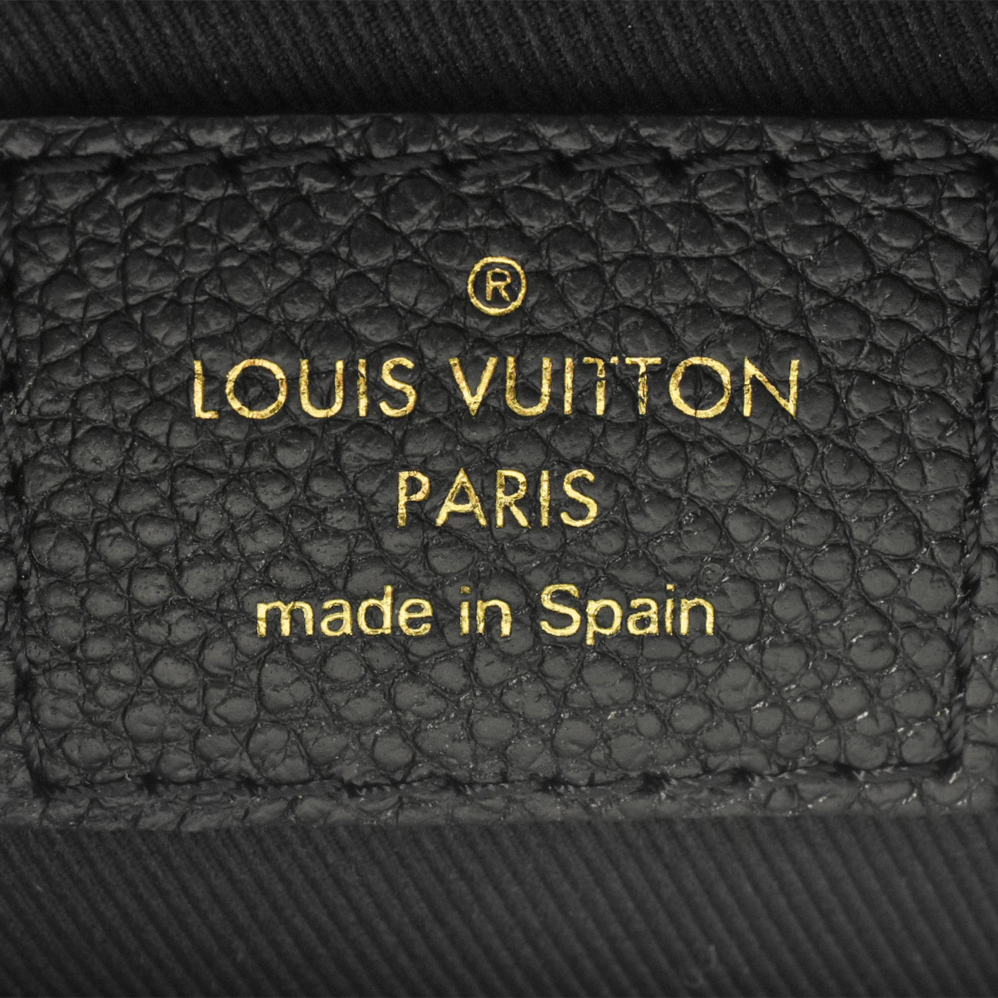 Louis Vuitton Saintonge Shoulder Bag Monogram Empreinte M44593 Noir CA5119