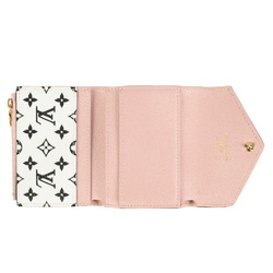 Louis Vuitton LOUIS VUITTON Portefeuille Zoe Tri-fold Wallet Monogram Giant M67641 Red TS1169 Pink