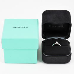 Tiffany & Co. Solitaire Ring, Diamond, 0.19ct, Size 11, Pt950, 2mm, 4.4g, Women's