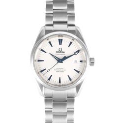 OMEGA 2503.33.00 Seamaster Aqua Terra Co-Axial Chronometer Date Wristwatch Automatic White Dial SS