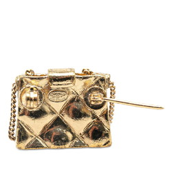 Chanel Coco Mark Chain Matelasse Bag Brooch Gold Plated Women's CHANEL