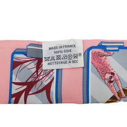 HERMES Scarf Twilly Story 100% Silk Pink Jonathan Burton