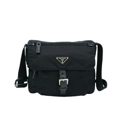 PRADA Re-Nylon Tessuto Nylon Shoulder Bag for Men and Women, Black, 1BD994