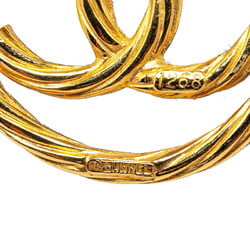 Chanel Coco Mark Brooch Gold Plated Women's CHANEL