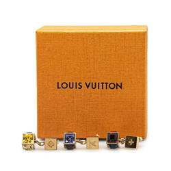 Louis Vuitton Bouc de Reuil Gamble Earrings 3-piece set M67008 Gold Multi-color Plated Women's LOUIS VUITTON