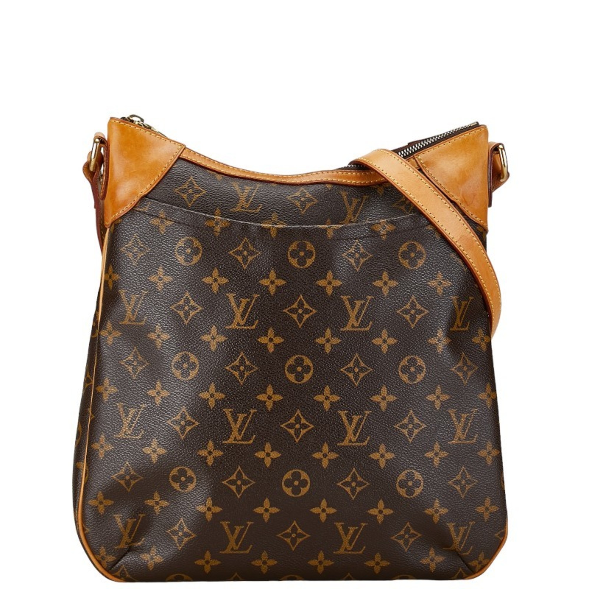 Louis Vuitton Monogram Odeon MM Shoulder Bag M56389 Brown PVC Leather Women's LOUIS VUITTON