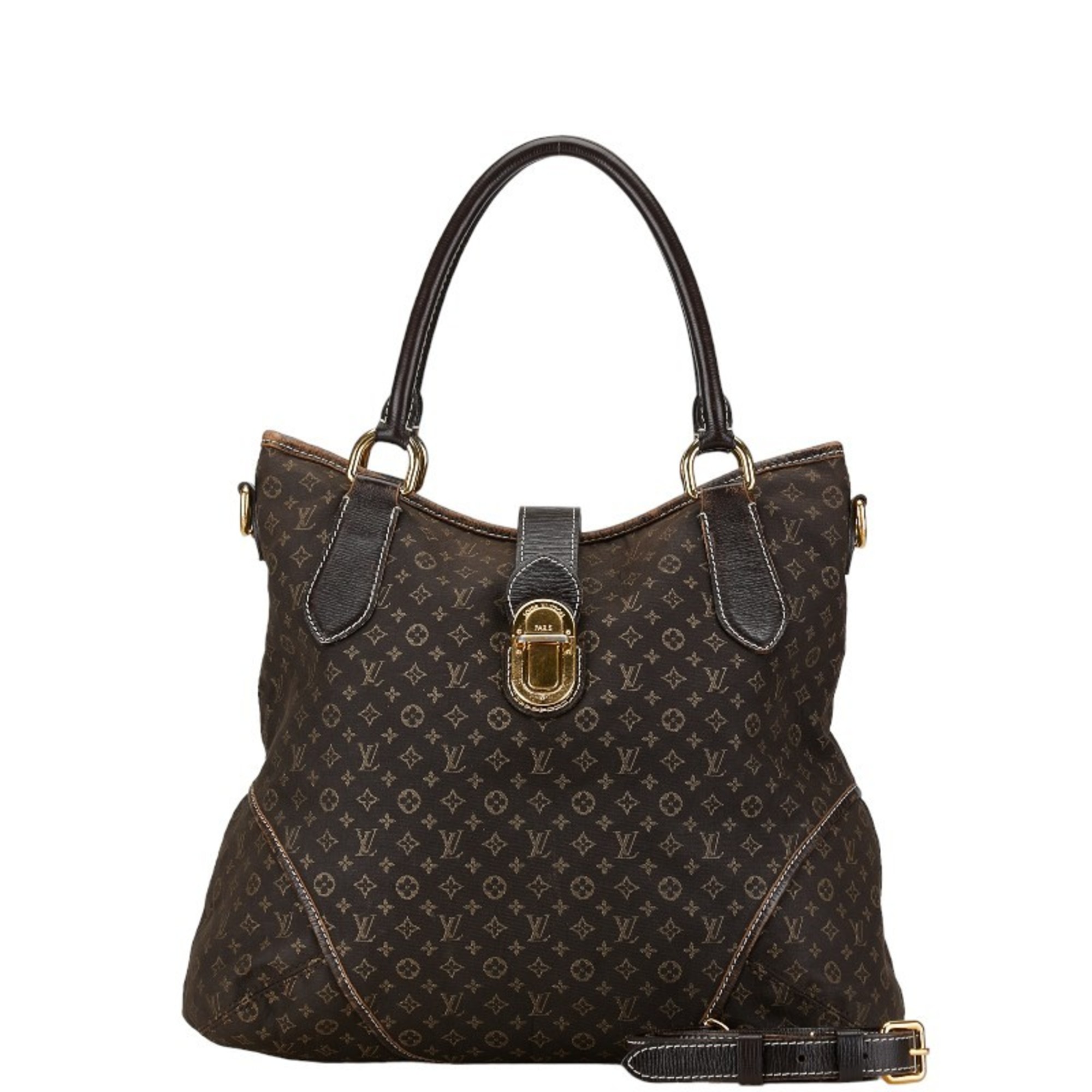 Louis Vuitton Monogram Idylle Elegy Tote Bag Shoulder M56696 Fuzan Brown Canvas Leather Women's LOUIS VUITTON