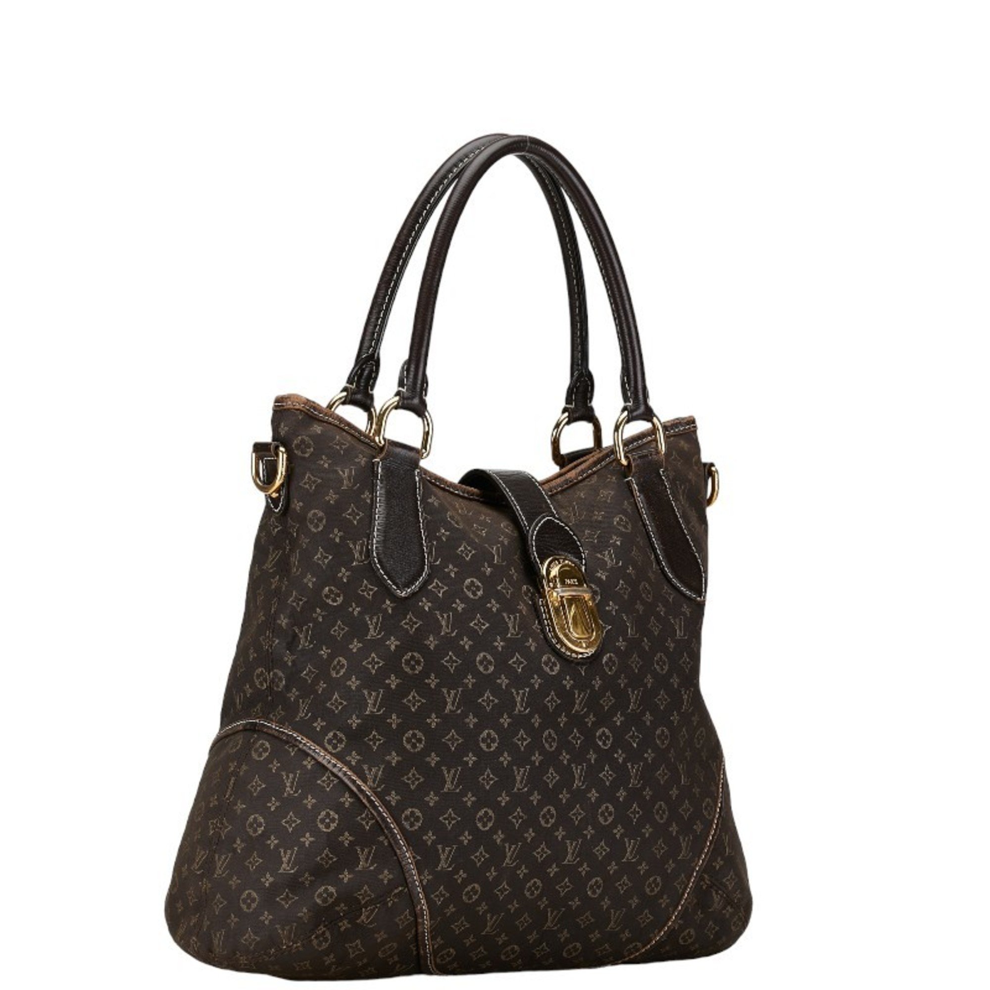 Louis Vuitton Monogram Idylle Elegy Tote Bag Shoulder M56696 Fuzan Brown Canvas Leather Women's LOUIS VUITTON