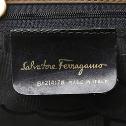 Salvatore Ferragamo Vara Ribbon Handbag Shoulder Bag 2WAY BA214178 Brown Suede Women's