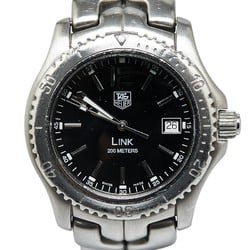 TAG Heuer Link 200M Watch WT1110-0 Quartz Black Dial Stainless Steel Men's HEUER