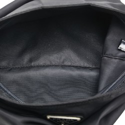 Prada Triangle Plate Sacoche Shoulder Bag Black Nylon Women's PRADA