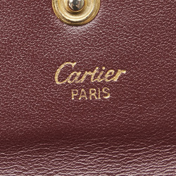 Cartier Must Line Coin Case Purse Wine Red Bordeaux Leather Women's CARTIER