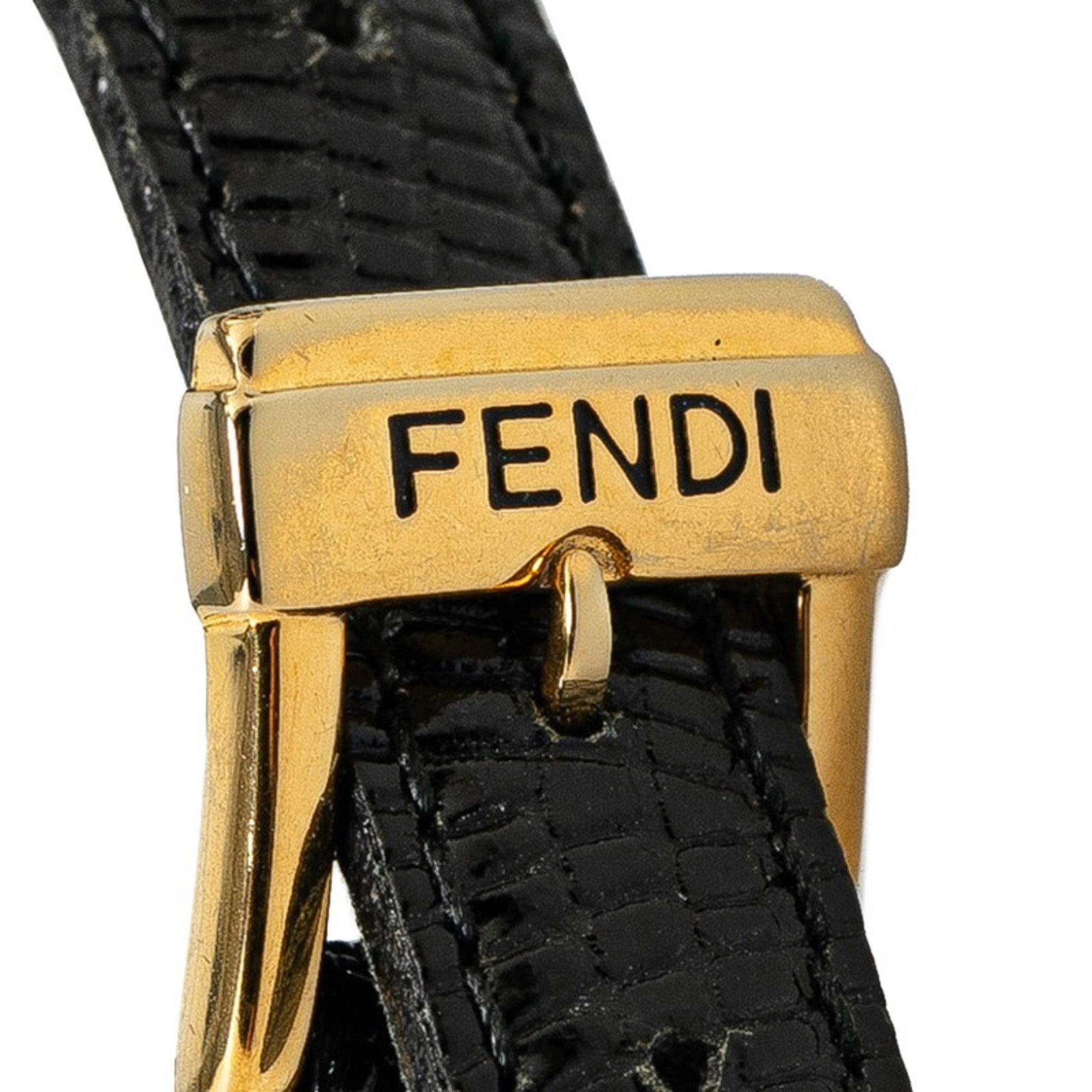 Fendi Chameleon Watch with 5 Changeable Straps, 640L, Quartz, White Dial, Plated Leather, Women's, FENDI