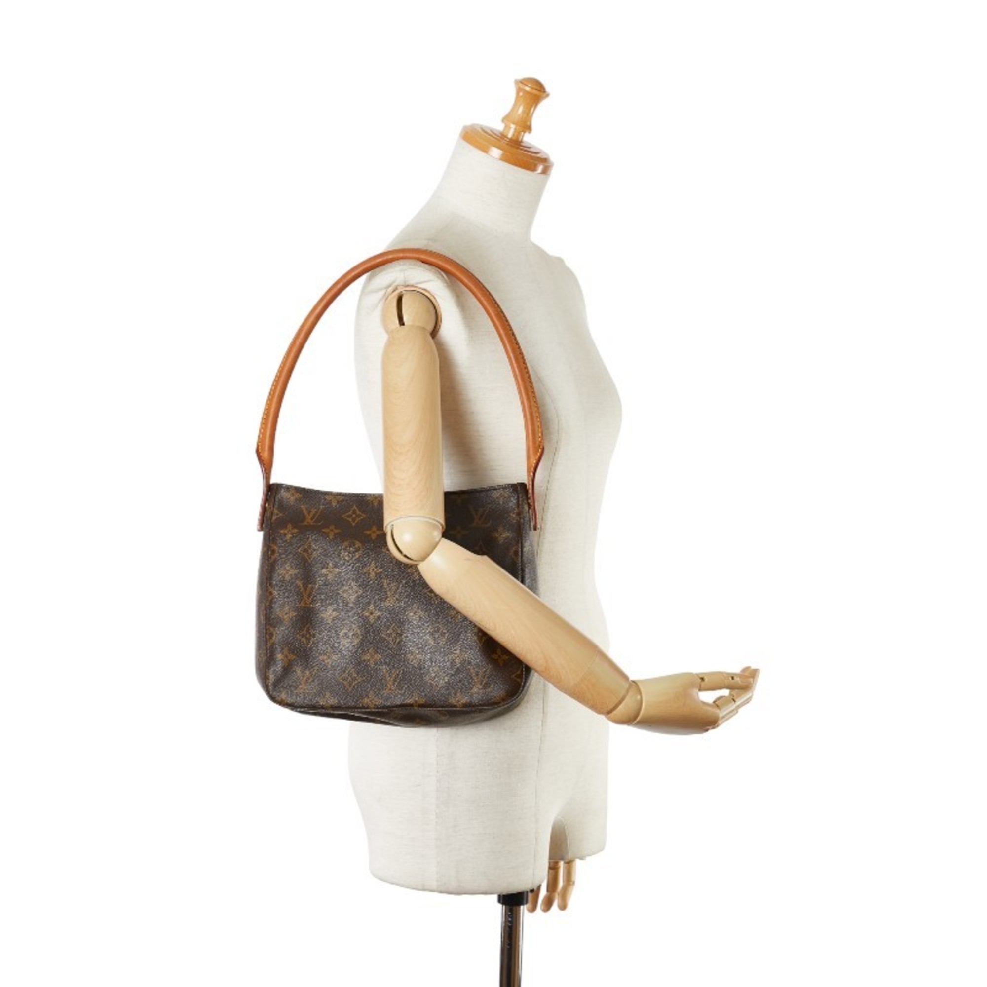 Louis Vuitton Monogram Looping MM Shoulder Bag Handbag M51146 Brown PVC Leather Women's LOUIS VUITTON