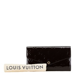 Louis Vuitton Monogram Vernis Portefeuille Sarah Long Wallet M90152 Amaranth Purple Patent Leather Women's LOUIS VUITTON