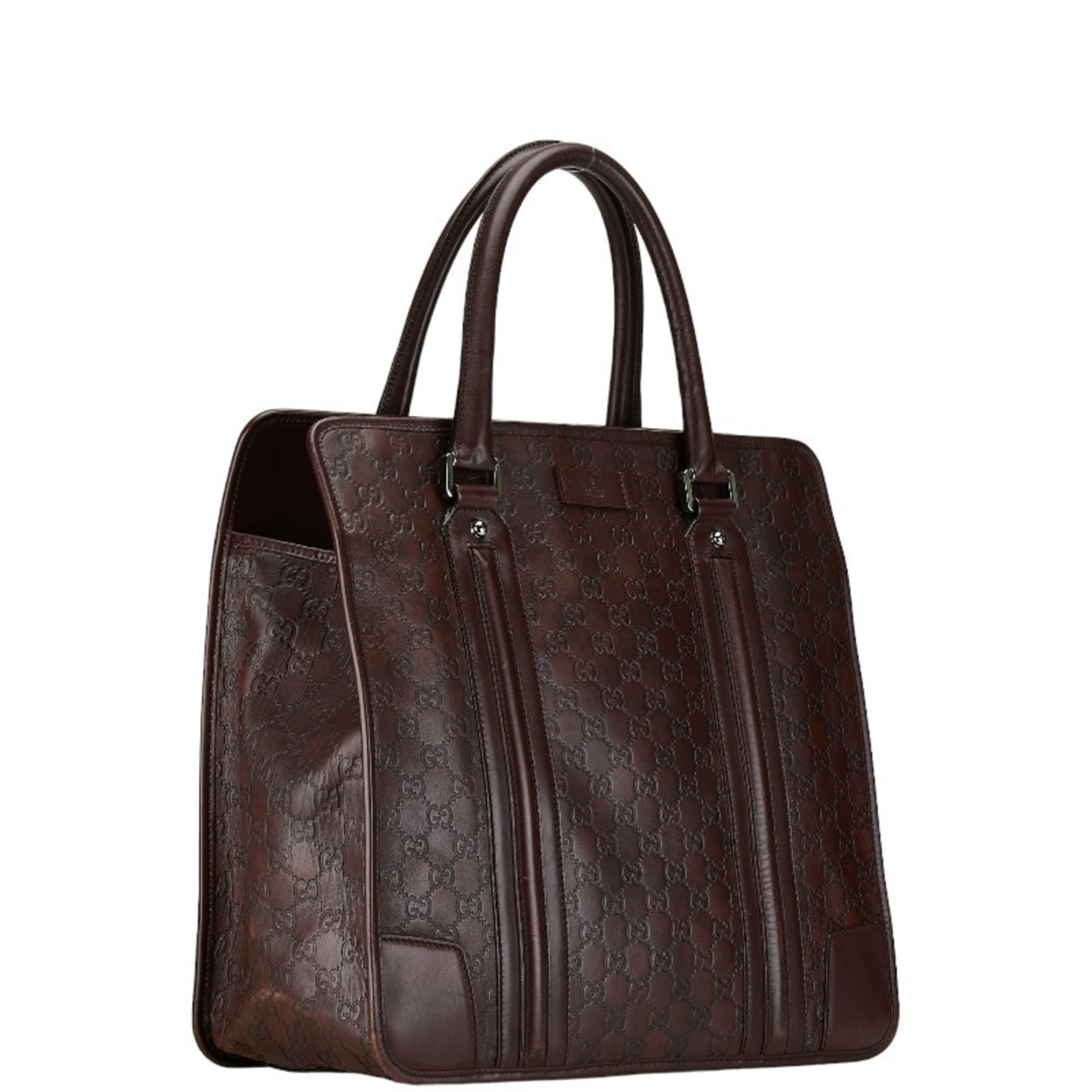 Gucci Guccissima Tote Bag 145842 Brown Leather Women's GUCCI