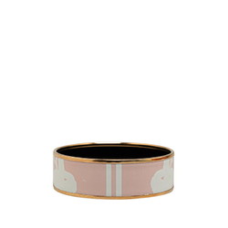 Hermes enamel GM BRIDES de GALA cloisonné bracelet bangle pink gold plated ladies HERMES