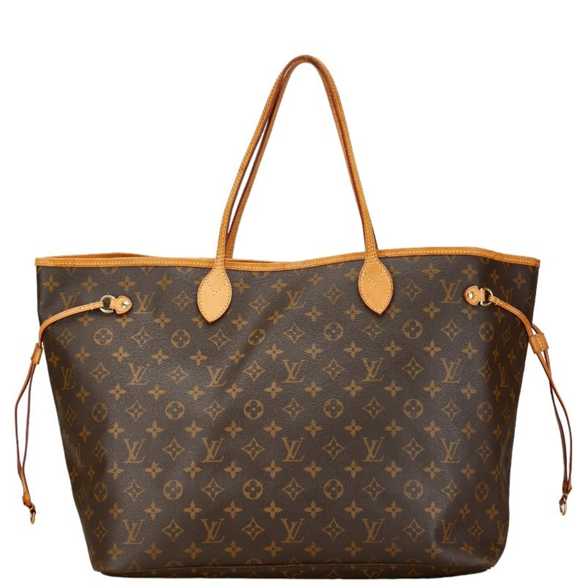 Louis Vuitton Monogram Neverfull GM Tote Bag Shoulder M40157 Brown PVC Leather Women's LOUIS VUITTON