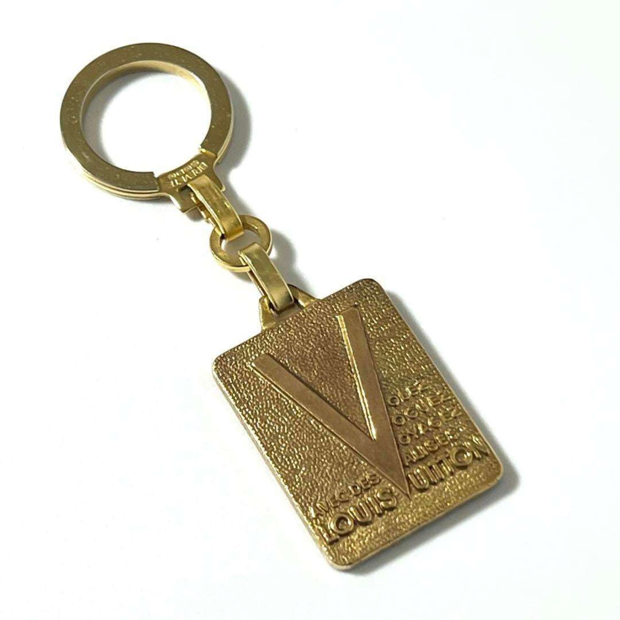 Louis Vuitton LOUIS VUITTON Men's Key Holder Ring Gold Color