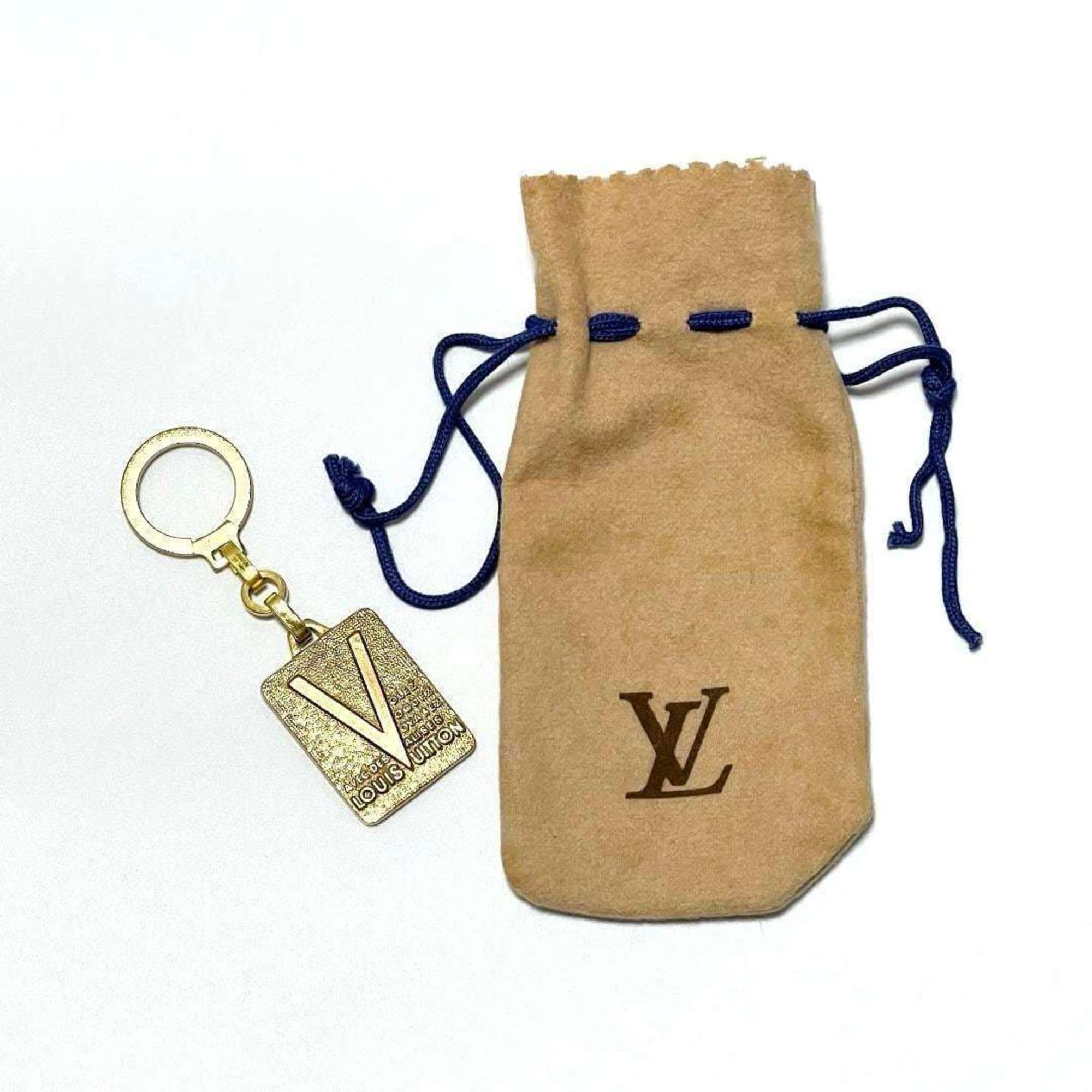 Louis Vuitton LOUIS VUITTON Men's Key Holder Ring Gold Color