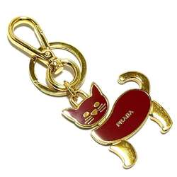 Prada Women's Key Ring Holder Charm Cat