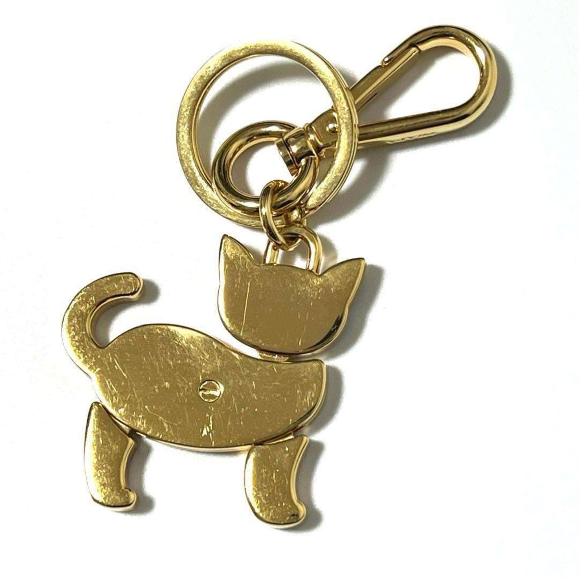 Prada Women's Key Ring Holder Charm Cat