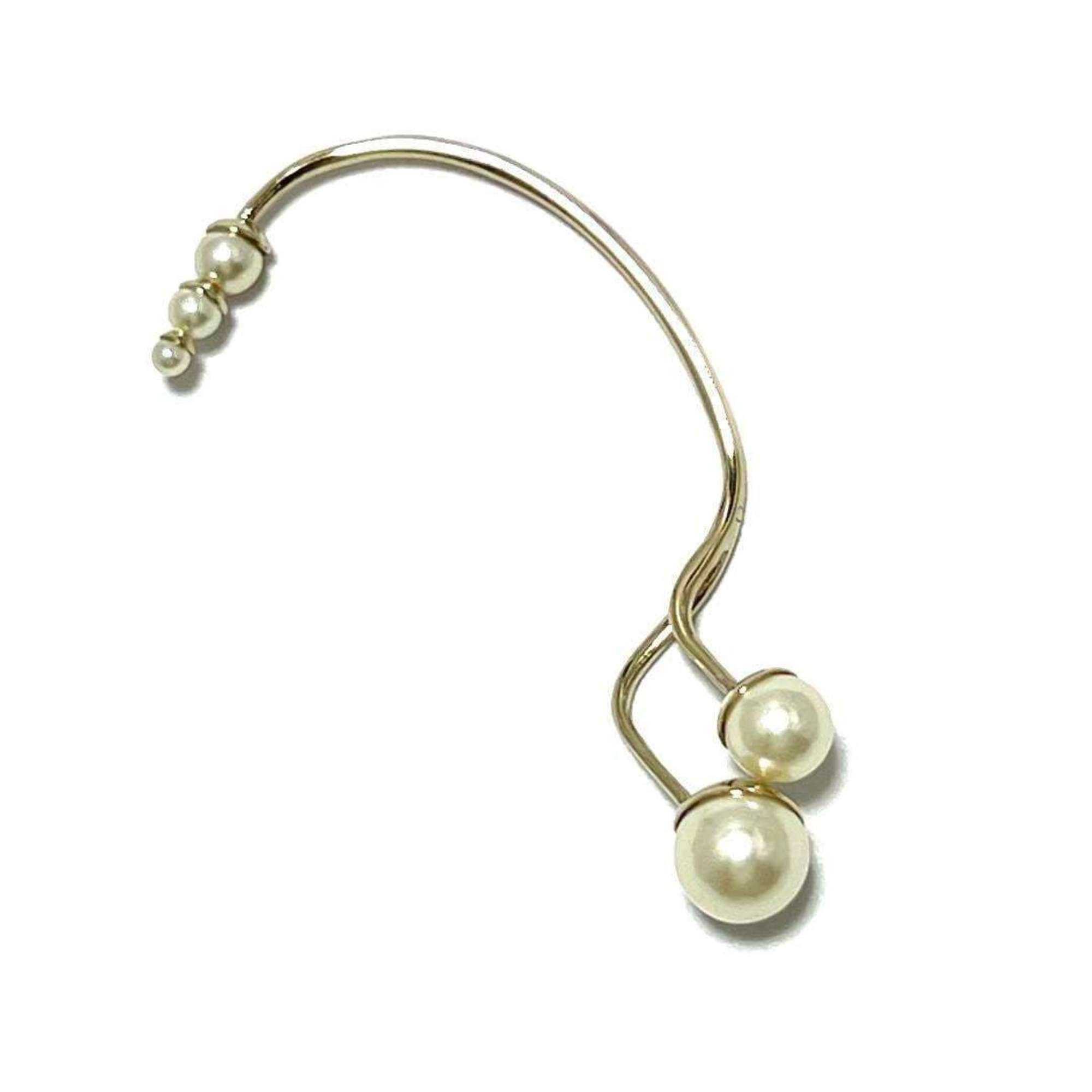 Christian Dior Dior Women's Single Ear Cuff Hook Faux Pearl