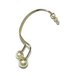 Christian Dior Dior Women's Single Ear Cuff Hook Faux Pearl