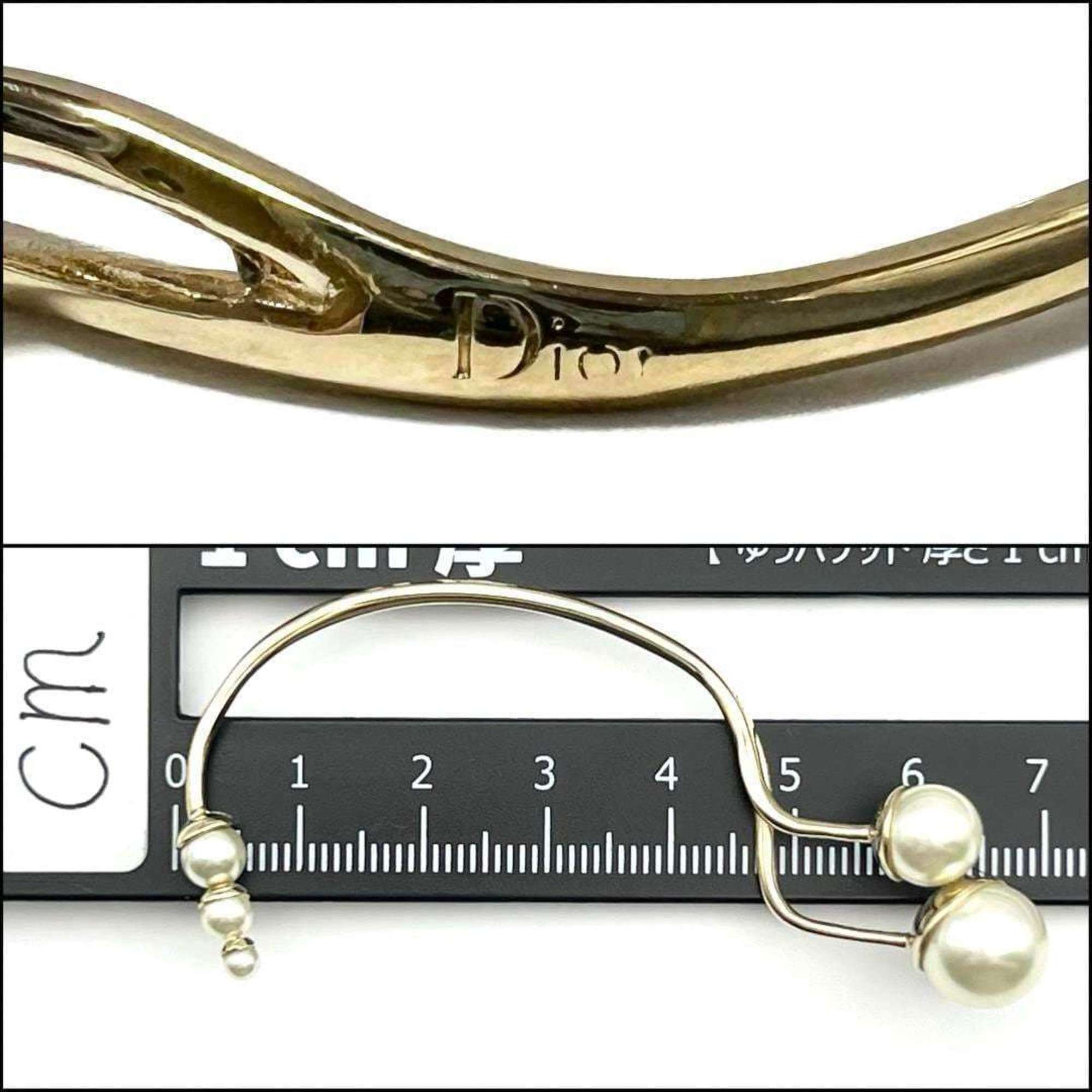 Christian Dior Dior Women's Single Ear Cuff Hook Faux Pearl