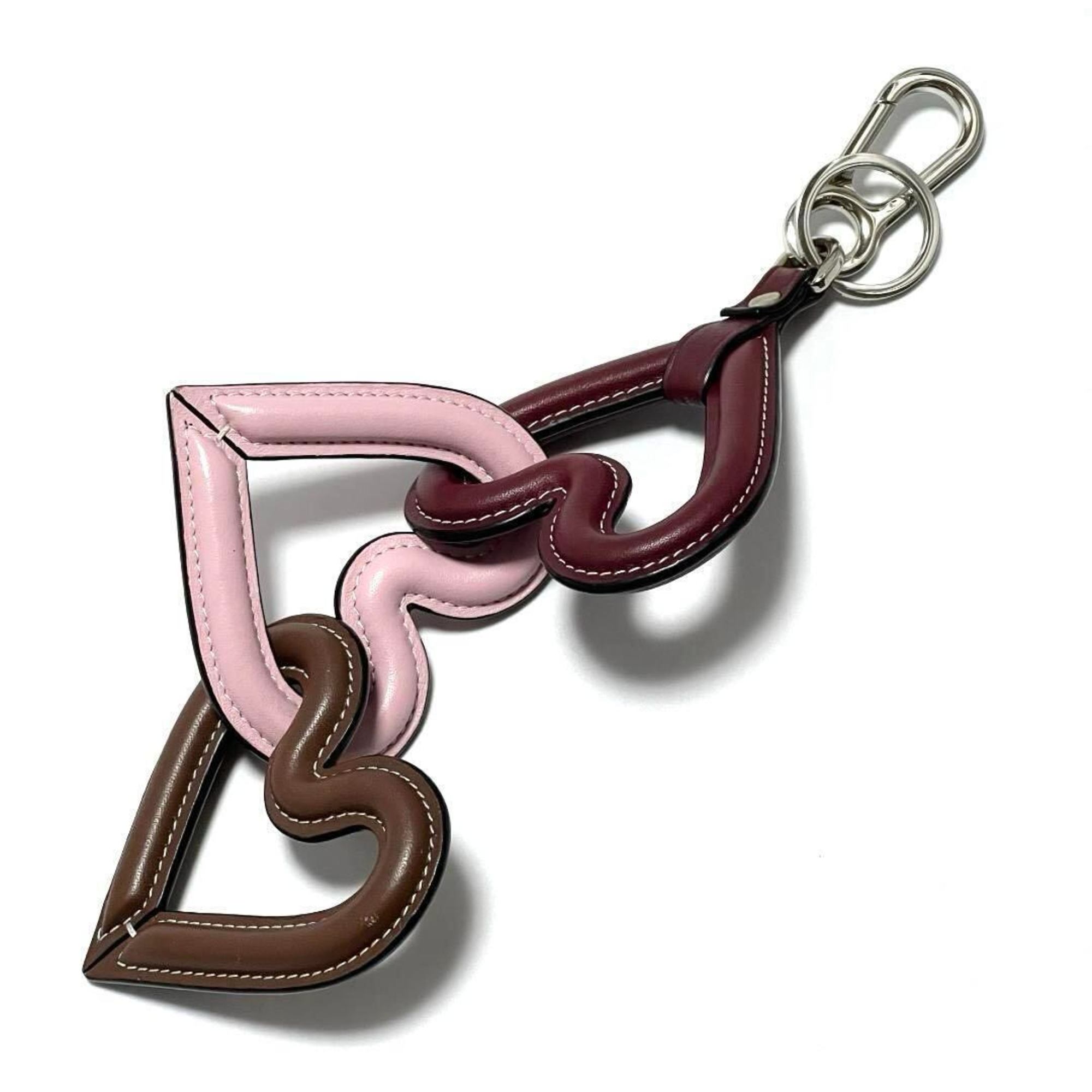 LOEWE Women's Bag Charm Triple Heart Leather