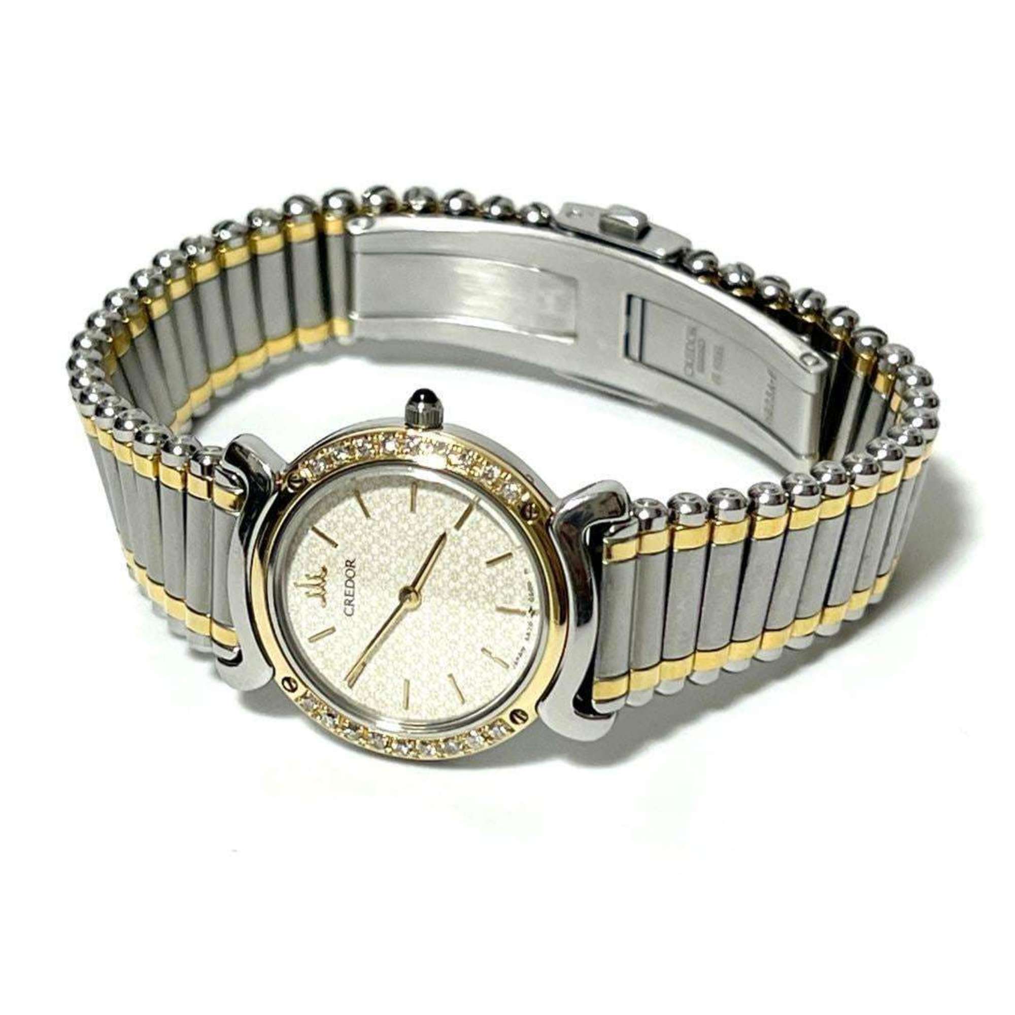 Seiko Credor Ladies Watch Linea Kruva K18 Yellow Gold