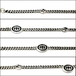 GUCCI Men's and Women's Interlocking G Necklace Pendant Silver