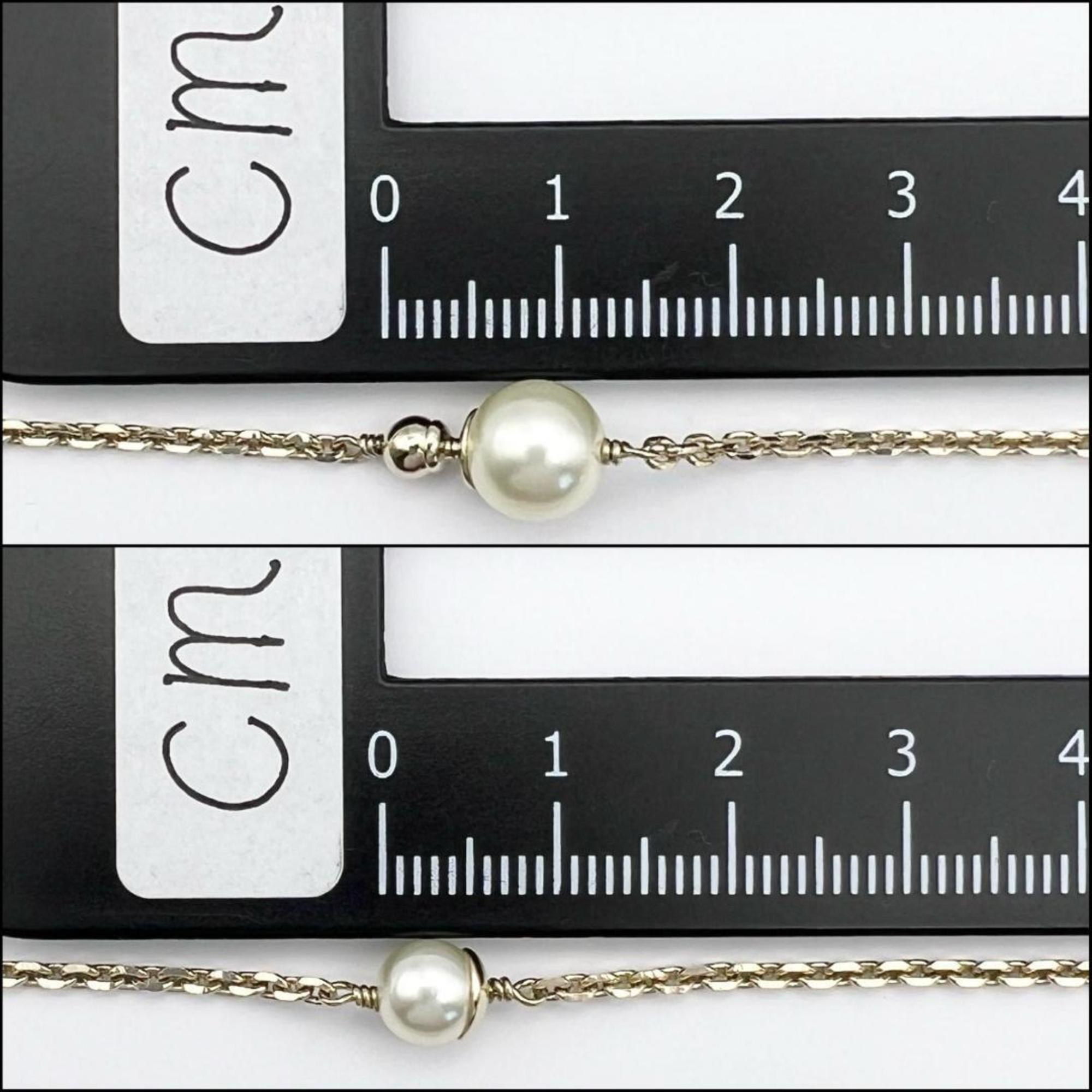 Christian Dior Dior DIOR Unisex Men's Women's Station Faux Pearl Necklace