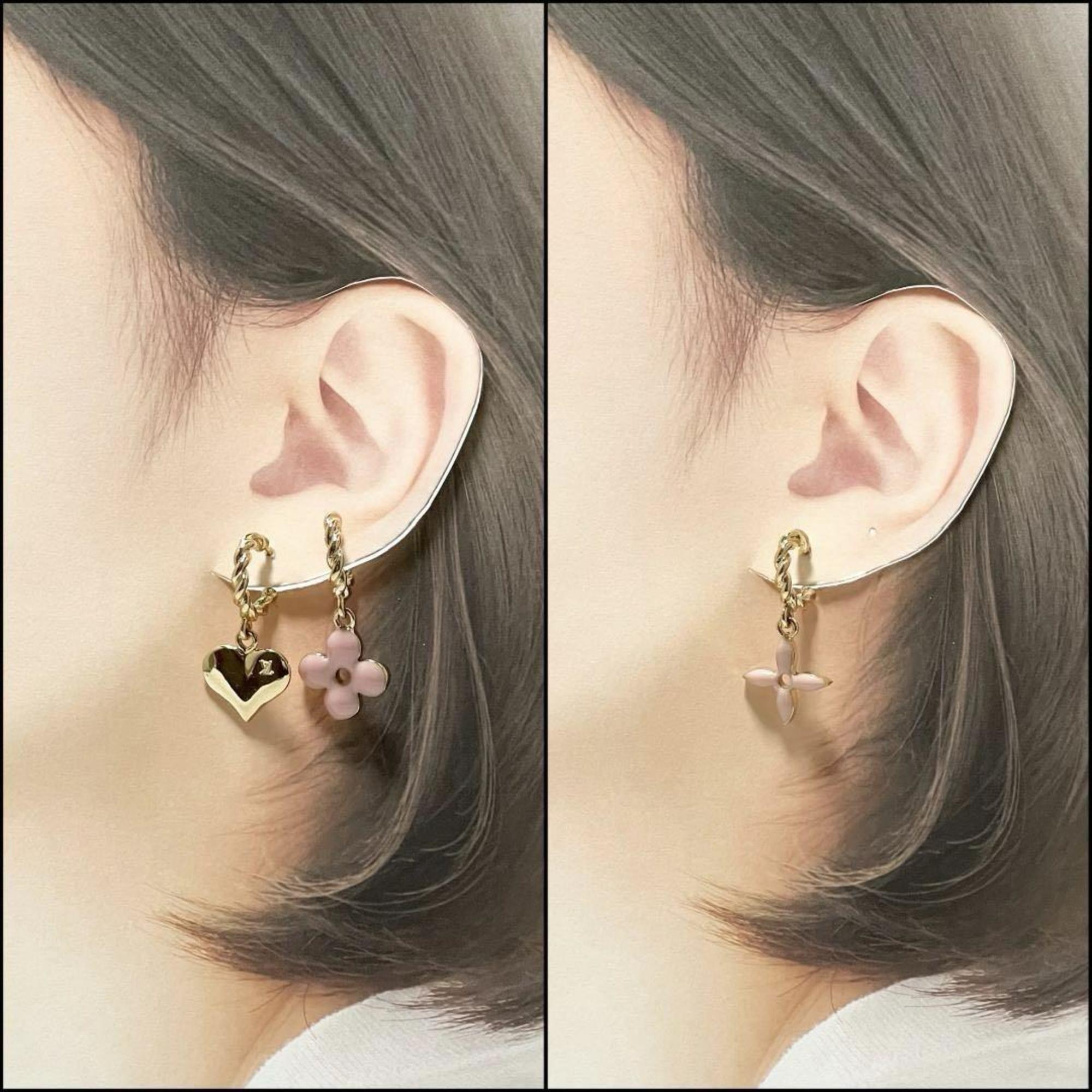 Louis Vuitton LOUIS VUITTON Women's Boucle de Reuil Sweet Monogram Earrings