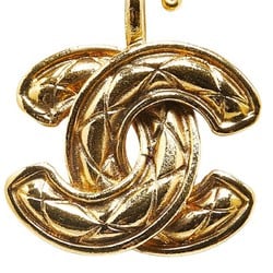 Chanel Matelasse Coco Mark Necklace Gold Plated Women's CHANEL