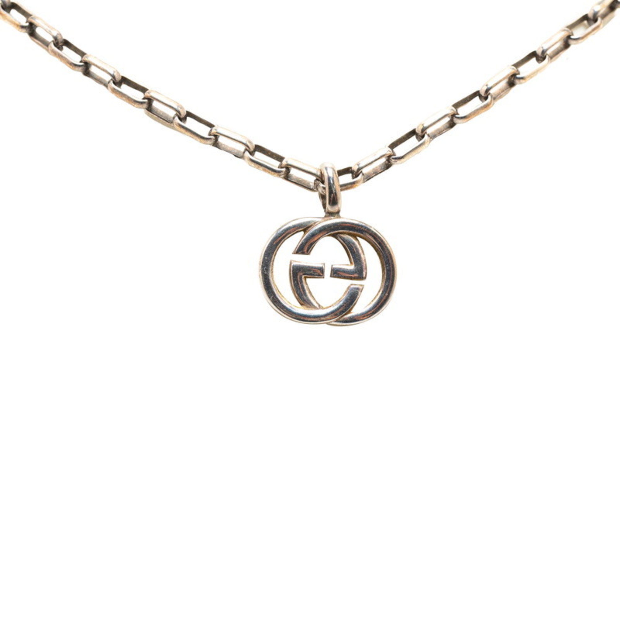 Gucci Interlocking G Necklace SV925 Silver Men's GUCCI