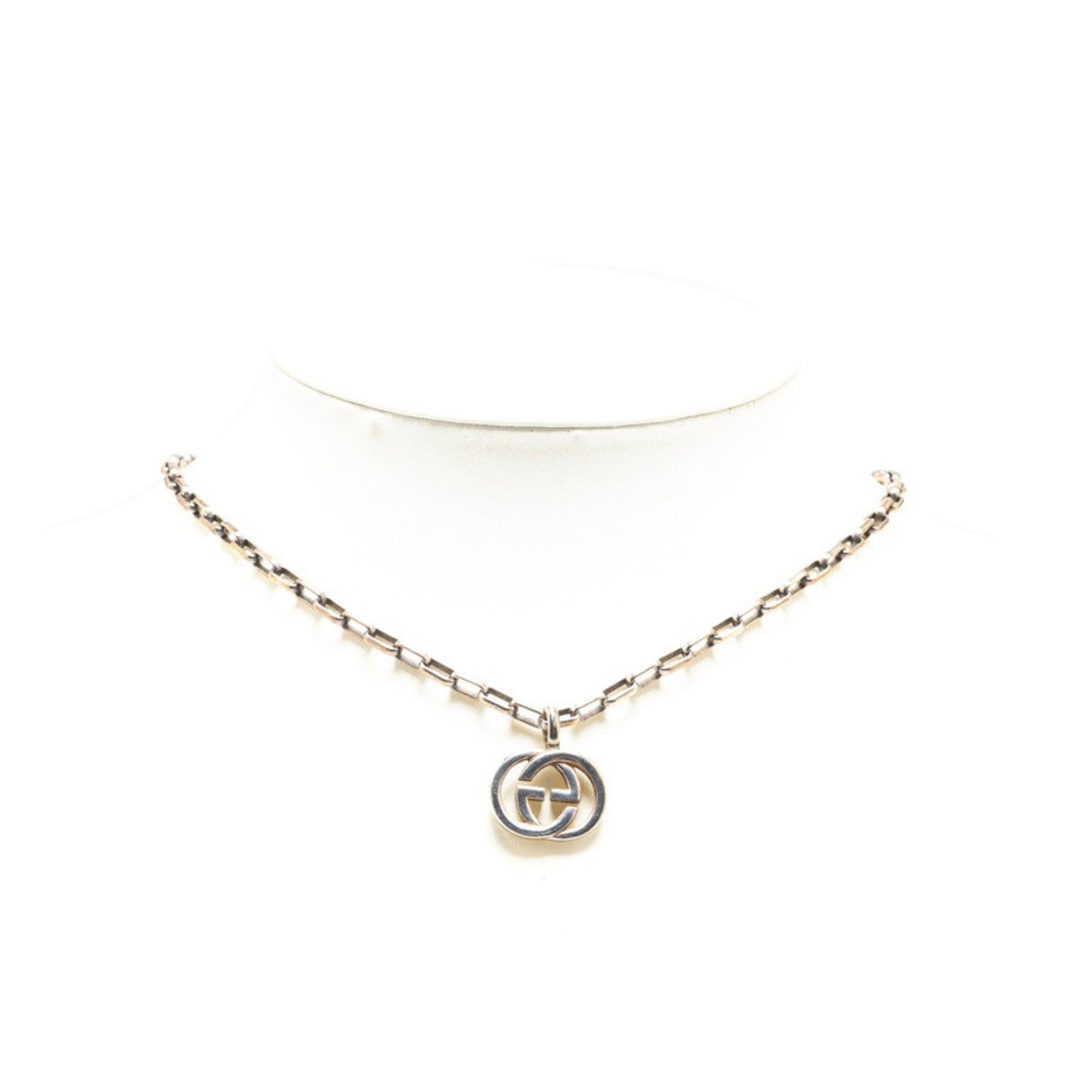 Gucci Interlocking G Necklace SV925 Silver Men's GUCCI