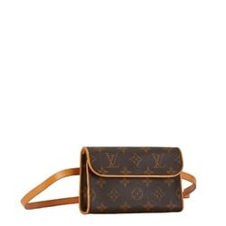 Louis Vuitton Monogram Pochette Florentine Body Bag Waist M51855 Brown PVC Leather Women's LOUIS VUITTON