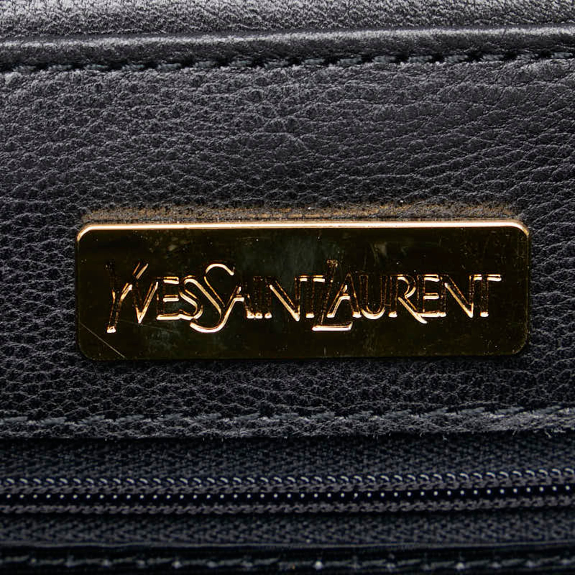 Saint Laurent YSL hardware handbag black gold leather women's SAINT LAURENT