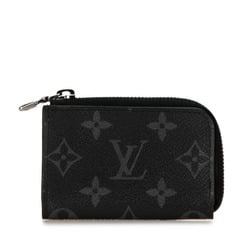 Louis Vuitton Monogram Eclipse Portemonnay Jour Coin Case Purse M63536 Black PVC Leather Men's LOUIS VUITTON