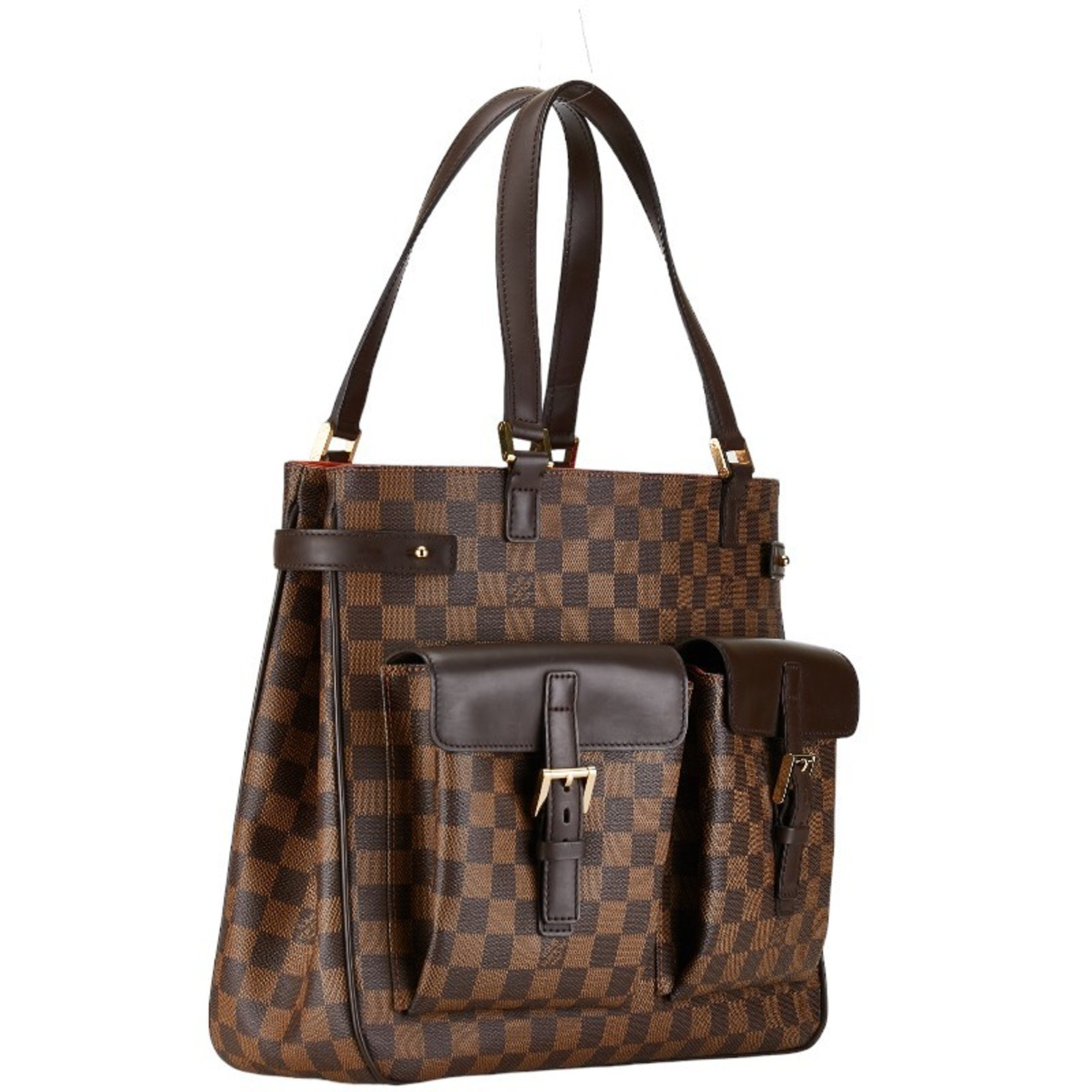 Louis Vuitton Damier Uzes Handbag Tote Bag N51128 Brown PVC Leather Women's LOUIS VUITTON