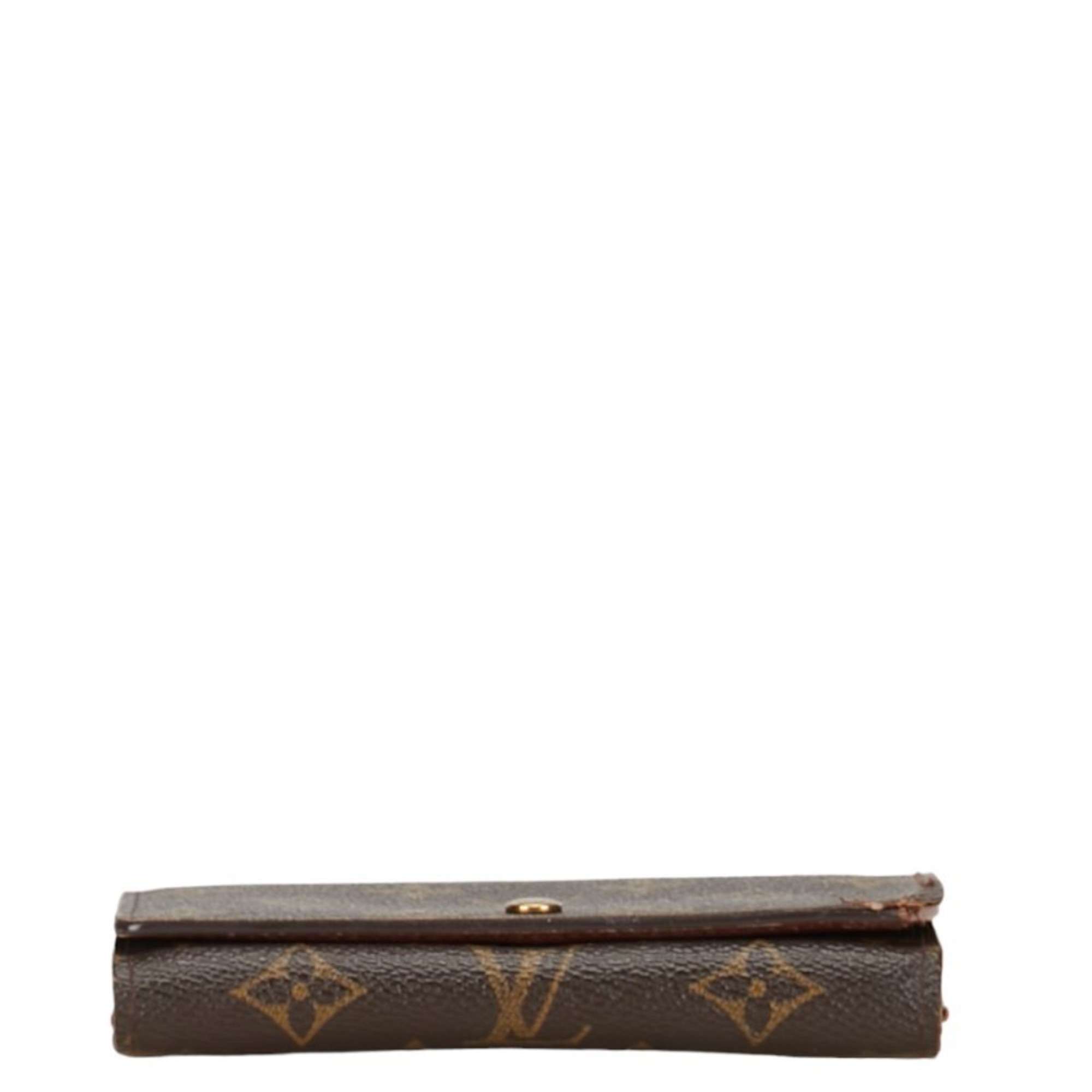 Louis Vuitton Monogram Portemonnay Bi-fold Wallet M61730 Brown PVC Leather Women's LOUIS VUITTON