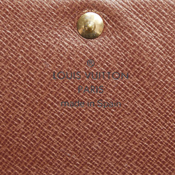 Louis Vuitton Monogram Portemonnay Bi-fold Wallet M61730 Brown PVC Leather Women's LOUIS VUITTON