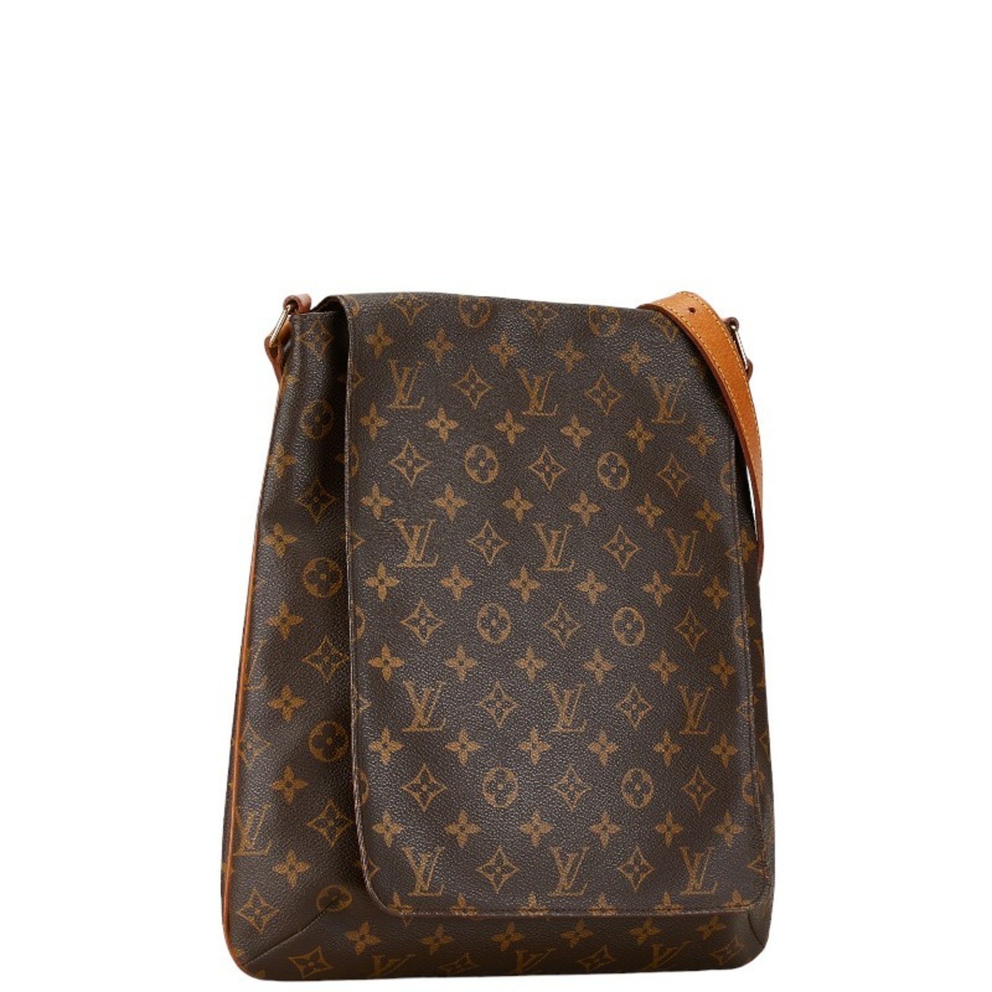 Louis Vuitton Monogram Musette Shoulder Bag M51256 Brown PVC Leather Women's LOUIS VUITTON