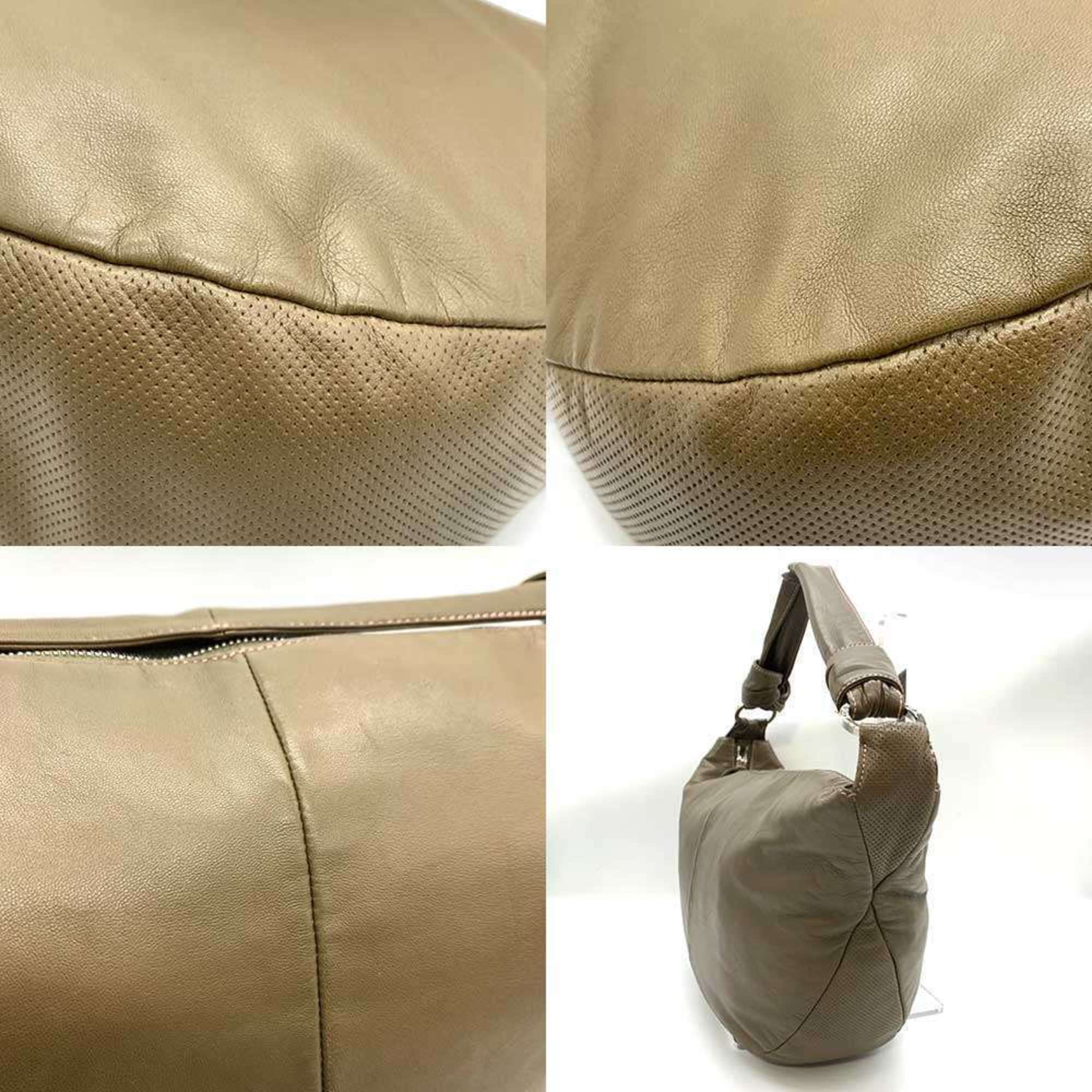 LOEWE Hobo Shoulder Bag in Khaki Nappa Leather