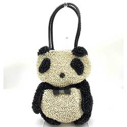 ANTEPRIMA Bag Animale Panda Handbag Ivory x Black White Tote Animal Motif Women's Wire