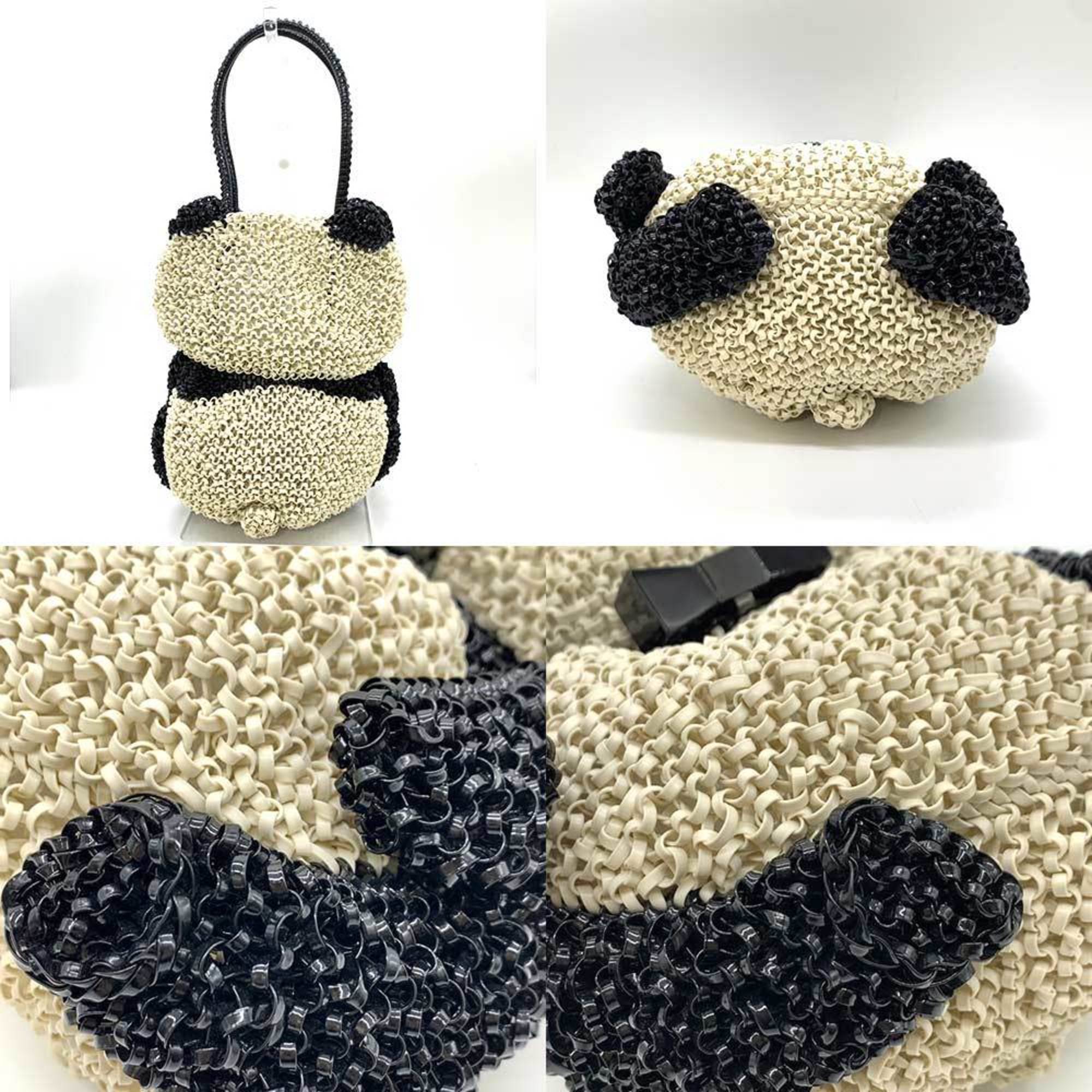 ANTEPRIMA Bag Animale Panda Handbag Ivory x Black White Tote Animal Motif Women's Wire