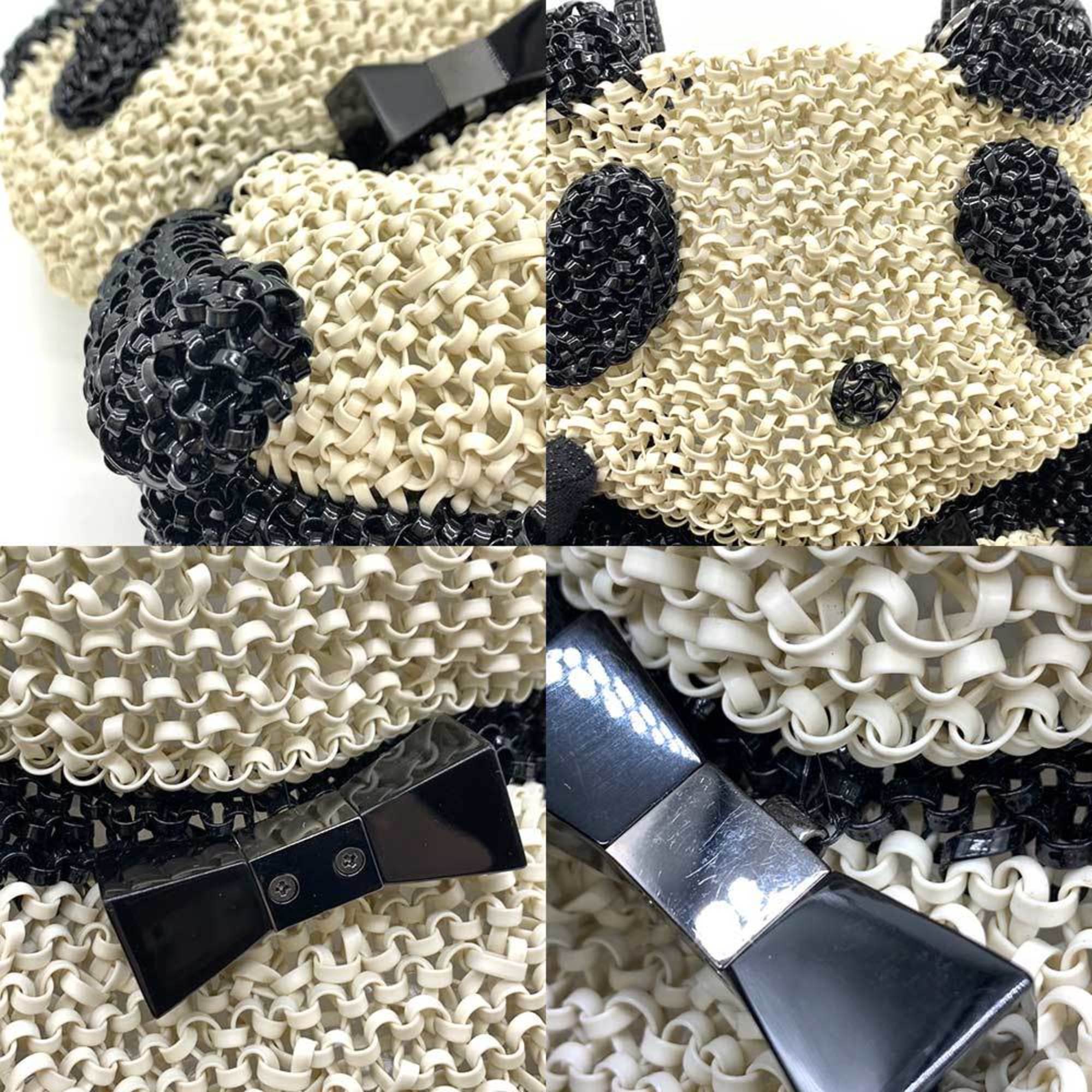 ANTEPRIMA Bag Animale Panda Handbag Ivory x Black White Tote Animal Motif Women's Wire