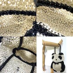 ANTEPRIMA Bag Animale Panda Handbag Ivory x Black White Tote Animal Motif Women's Wire