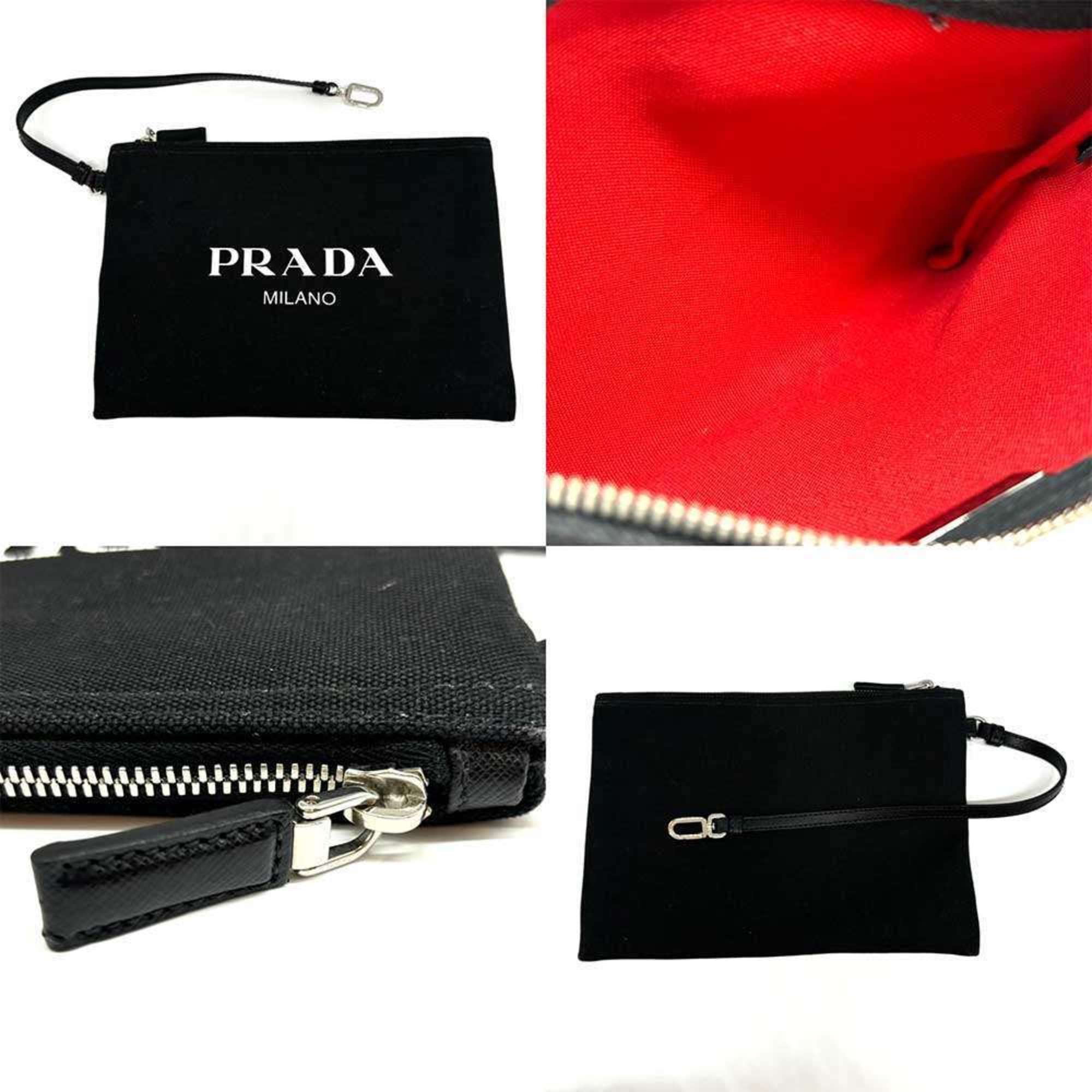 PRADA Canvas Tote Bag Monkey Black